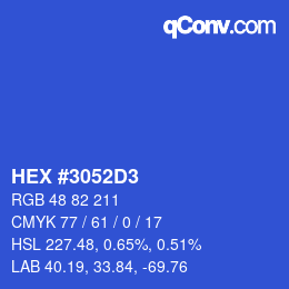 Color code: HEX #3052D3 | qconv.com