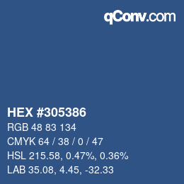 Color code: HEX #305386 | qconv.com
