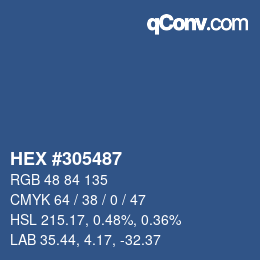 Color code: HEX #305487 | qconv.com
