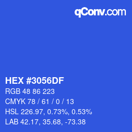 颜色代码: HEX #3056DF | qconv.com