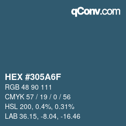 Color code: HEX #305A6F | qconv.com