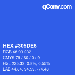 Color code: HEX #305DE8 | qconv.com