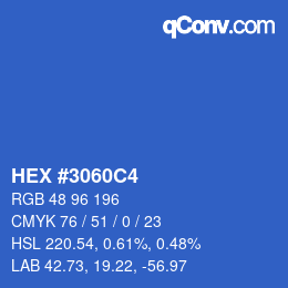 Color code: HEX #3060C4 | qconv.com