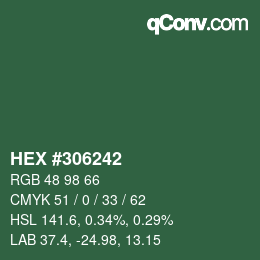 Color code: HEX #306242 | qconv.com