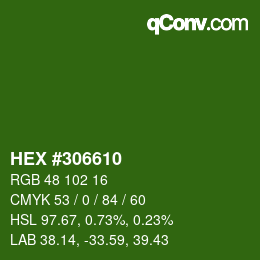 Color code: HEX #306610 | qconv.com