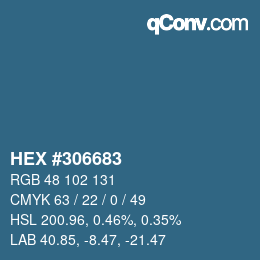 Color code: HEX #306683 | qconv.com