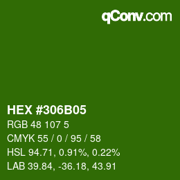 颜色代码: HEX #306B05 | qconv.com