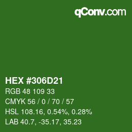 Color code: HEX #306D21 | qconv.com