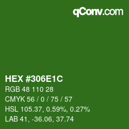 Color code: HEX #306E1C | qconv.com
