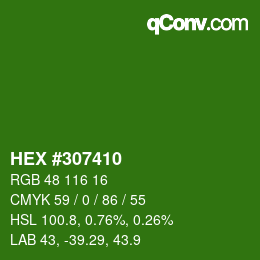 カラーコード: HEX #307410 | qconv.com