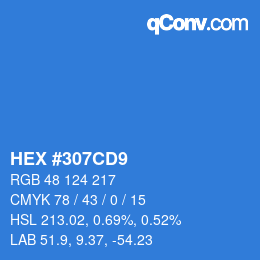 カラーコード: HEX #307CD9 | qconv.com