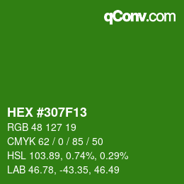 Color code: HEX #307F13 | qconv.com