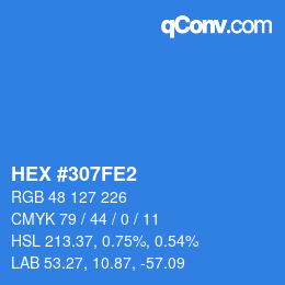 Código de color: HEX #307FE2 | qconv.com