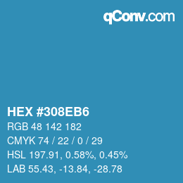 Color code: HEX #308EB6 | qconv.com