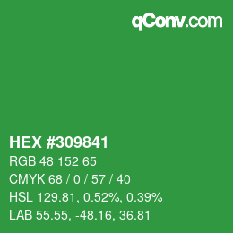 Color code: HEX #309841 | qconv.com