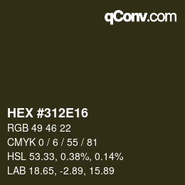 Color code: HEX #312E16 | qconv.com