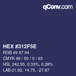 Farbcode: HEX #312F5E | qconv.com