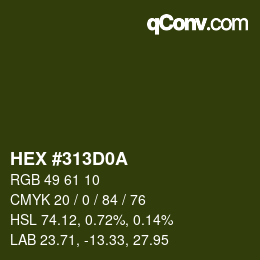 Código de color: HEX #313D0A | qconv.com