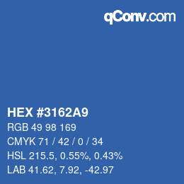Color code: HEX #3162A9 | qconv.com