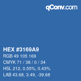 Farbcode: HEX #3169A9 | qconv.com