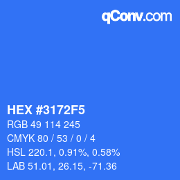 Color code: HEX #3172F5 | qconv.com