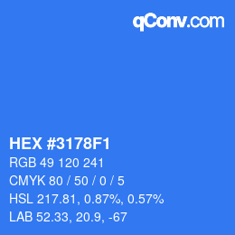 Color code: HEX #3178F1 | qconv.com