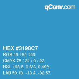Color code: HEX #3198C7 | qconv.com
