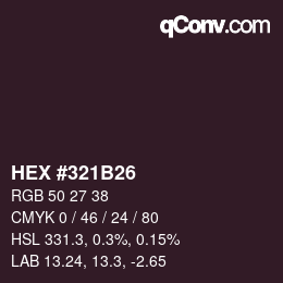Color code: HEX #321B26 | qconv.com