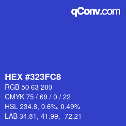 Color code: HEX #323FC8 | qconv.com
