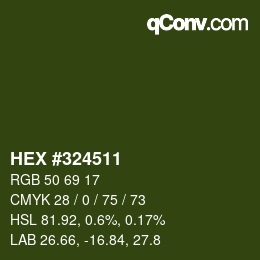 Color code: HEX #324511 | qconv.com