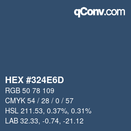 Color code: HEX #324E6D | qconv.com
