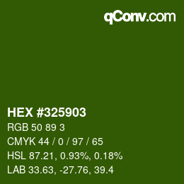 Color code: HEX #325903 | qconv.com
