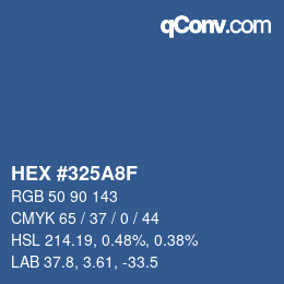 Color code: HEX #325A8F | qconv.com