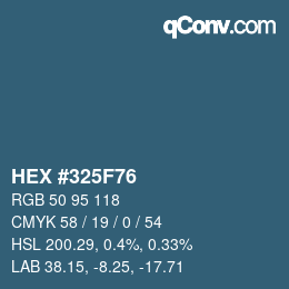 Color code: HEX #325F76 | qconv.com