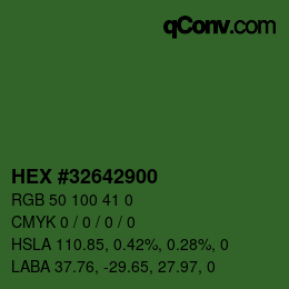 Farbcode: HEX #32642900 | qconv.com