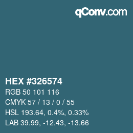 Color code: HEX #326574 | qconv.com