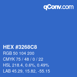 Color code: HEX #3268C8 | qconv.com
