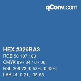 カラーコード: HEX #326BA3 | qconv.com