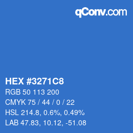 Color code: HEX #3271C8 | qconv.com