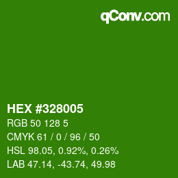 Color code: HEX #328005 | qconv.com