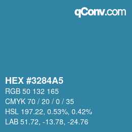 Color code: HEX #3284A5 | qconv.com