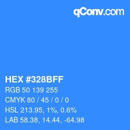 Color code: HEX #328BFF | qconv.com