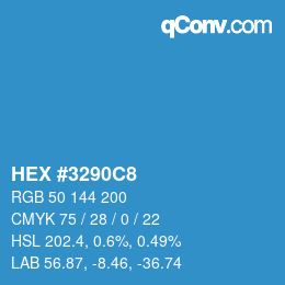 Color code: HEX #3290C8 | qconv.com