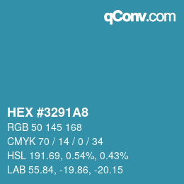 Color code: HEX #3291A8 | qconv.com