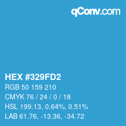 Color code: HEX #329FD2 | qconv.com