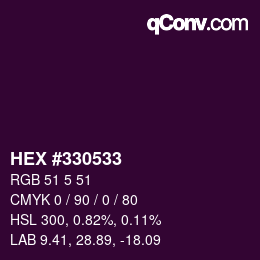 Color code: HEX #330533 | qconv.com