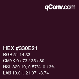 Color code: HEX #330E21 | qconv.com