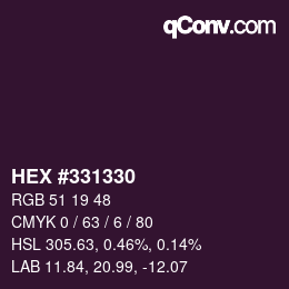 Color code: HEX #331330 | qconv.com