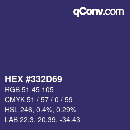 Color code: HEX #332D69 | qconv.com