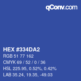 Color code: HEX #334DA2 | qconv.com